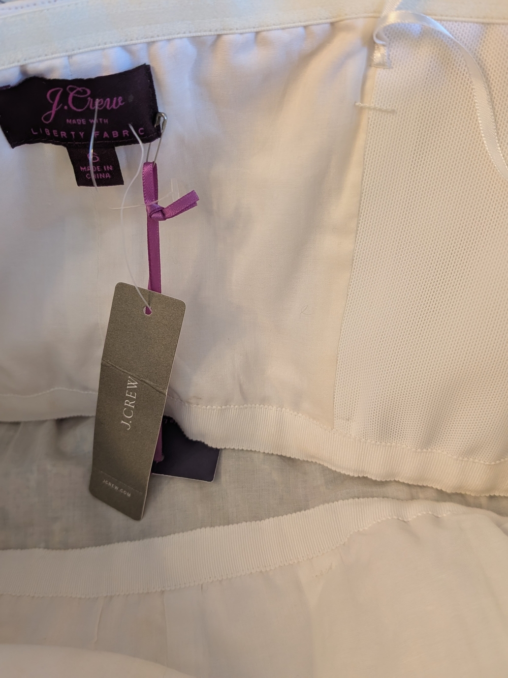 NWT J.Crew x Liberty of London One Shoulder Bow Dress Size 6 - Picture 10 of 11